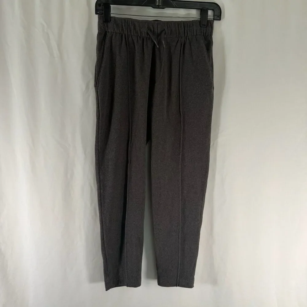 Abercrombie Kids Joggers Girls 9/10 Grey Pull On Drawstring Slash Pockets